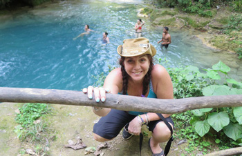 Gabriella swimming in Cuba