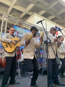 group of male musicians on stage at Havana Cuba Jazz Festival